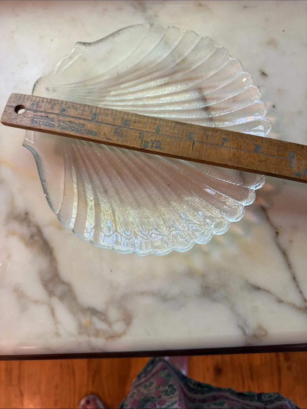 Clear Glass Shell-Shaped Dish set of 4